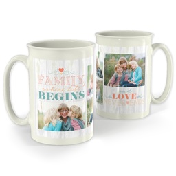 Bistro Photo Mug, 18oz with Never Ending Love design