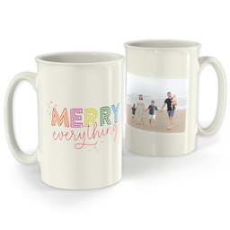 Bistro Photo Mug, 18oz with Colorful Holiday design