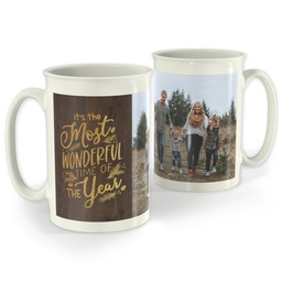 Bistro Photo Mug, 18oz with Wonderful Time design