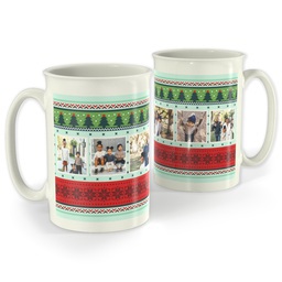 Bistro Photo Mug, 18oz with Ugly Sweater Season design