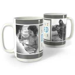 White Photo Mug, 15oz with Best Dad Ever design