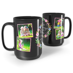 Black Ceramic Mug, 15oz with Coffee Is Always A Good Idea design