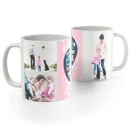 White Photo Mug, 11oz with Mom Is Love design