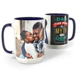 Blue Photo Mug, 15oz with Our Everyday Legend design
