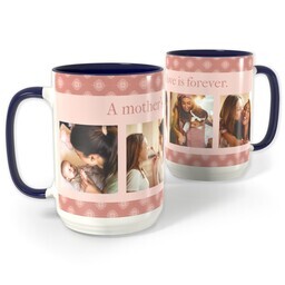Blue Photo Mug, 15oz with A Mother's Love is Forever design