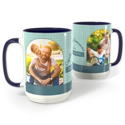 Blue Photo Mug, 15oz with Captain Awesome design