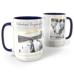 Blue Photo Mug, 15oz with Fatherhood design