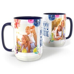 Blue Photo Mug, 15oz with Mommy is My Bestie design