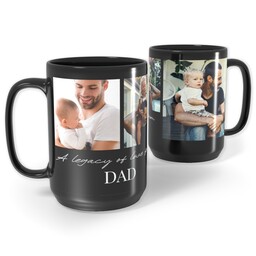 Black Ceramic Mug, 15oz with A Legacy  design