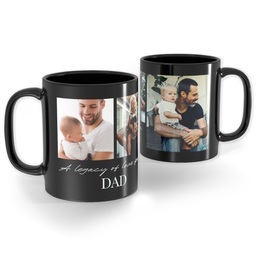 Black Ceramic Photo Mug, 11oz with A Legacy  design