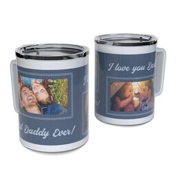 Personalized Coffee Travel Mugs with Best Dad Ever design
