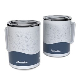 Personalized Coffee Travel Mugs with Christmas Patterns design