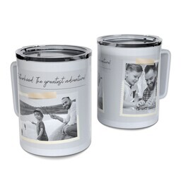 Personalized Coffee Travel Mugs with Fatherhood design