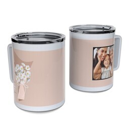 Personalized Coffee Travel Mugs with Mocha Mother's Day design