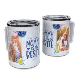 Personalized Coffee Travel Mugs with Mommy is My Bestie design