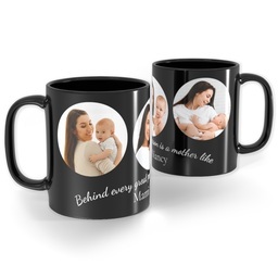 Black Ceramic Photo Mug, 11oz with Mother Like  design