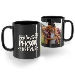 Black Ceramic Photo Mug, 11oz with My Favorite Person design