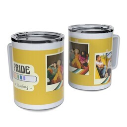 Personalized Coffee Travel Mugs with Pride s Loading design