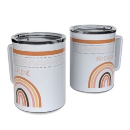 Personalized Coffee Travel Mugs with Retro Radiance design