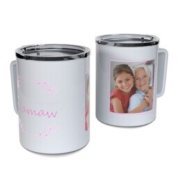 Personalized Coffee Travel Mugs with Strong hand Kind heart Mamaw design