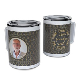 Personalized Coffee Travel Mugs with Strong Loving Sweet Grandpa design