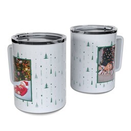 Personalized Coffee Travel Mugs with Tree Pattern design