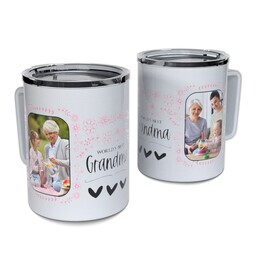 Personalized Coffee Travel Mugs with World's Best Grandma design