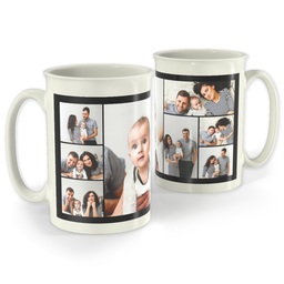 Bistro Photo Mug, 18oz with Custom Color Collage design