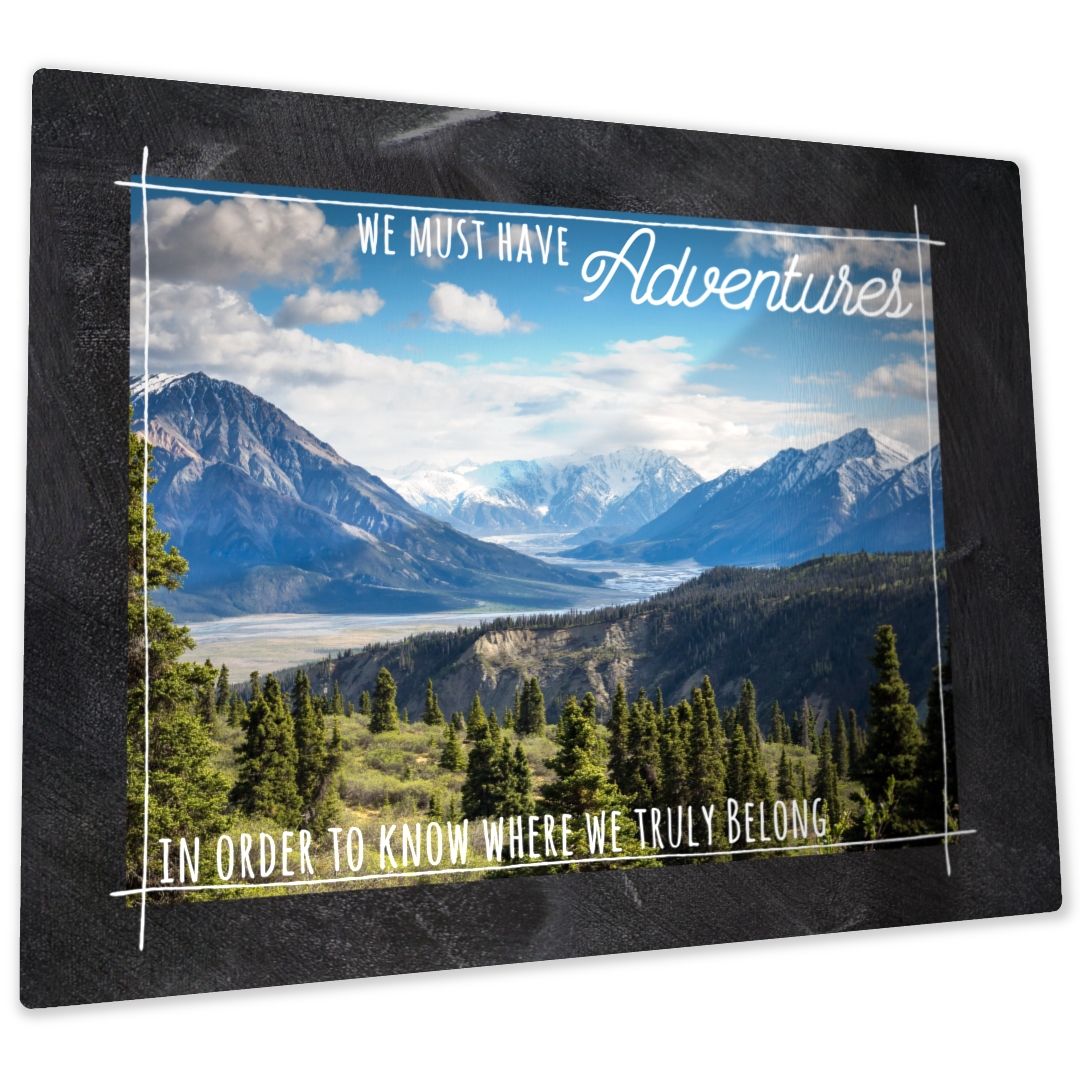 Sleek Metallic Easel Print featuring a landscape orientation.