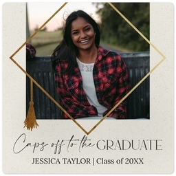 High Gloss Easel Print 5x5 with Caps Off Grad design