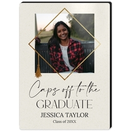 High Gloss Easel Print 5x7 with Caps Off Grad design