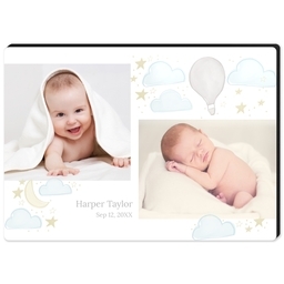 High Gloss Easel Print 5x7 with Clouds and Stars design