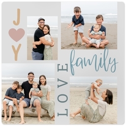 High Gloss Easel Print 5x5 with Family Collage design