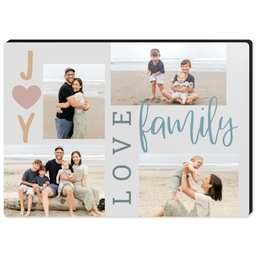 High Gloss Easel Print 5x7 with Family Collage design