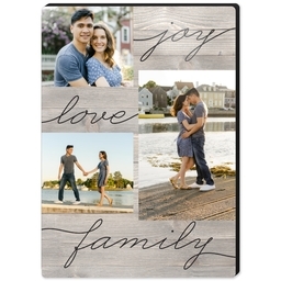 High Gloss Easel Print 5x7 with Joy Love Family design