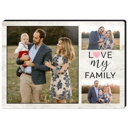 High Gloss Easel Print 5x7 with Love My Family design