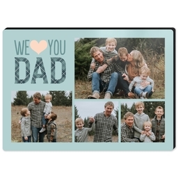 High Gloss Easel Print 5x7 with Plaid Dad design