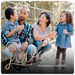 High Gloss Easel Print 5x5 with Scripted Love design