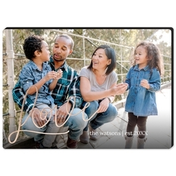 High Gloss Easel Print 5x7 with Scripted Love design