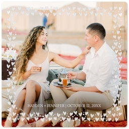 High Gloss Easel Print 5x5 with Whimsy Heart Border design