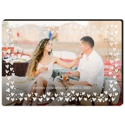 High Gloss Easel Print 5x7 with Whimsy Heart Border design