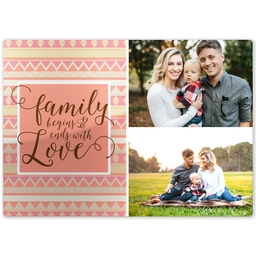 Metal Print 5x7 with Aztec Family design