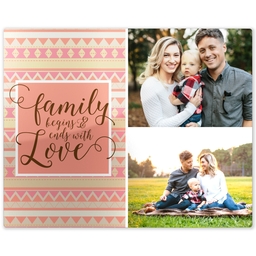 Metal Print 8x10 with Aztec Family design