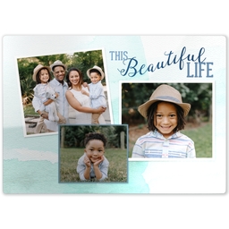 Metal Print 5x7 with Beautiful Life design