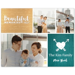 Metal Print 8x10 with Beautiful Memories design