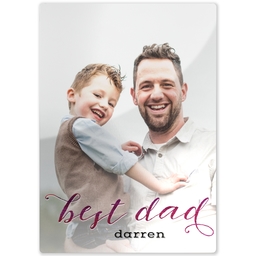 Metal Print 5x7 with Best Dad design