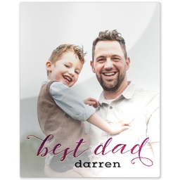 Metal Print 8x10 with Best Dad design