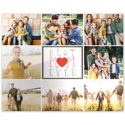 Metal Print 8x10 with Best Mom design