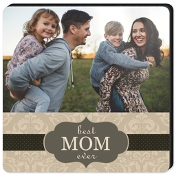 High Gloss Easel Print 5x5 with Best Mom Ever design