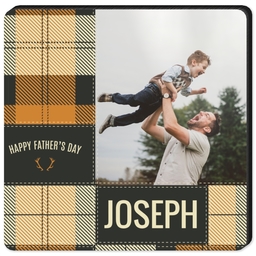 High Gloss Easel Print 5x5 with Mad About Plaid design